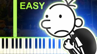 Late for School  DIARY OF A WIMPY KID  EASY Piano Tutorial [upl. by Sarazen]