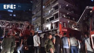 Nueve muertos entre ellos un niño en el ataque israelí a un edificio de Damasco [upl. by Ardnos]