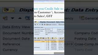 How to Pass Credit Sales Entry in SAP  Journal Entry  SAP  Sap Course  Accounting  Short Video [upl. by Aindrea]