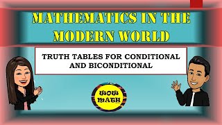 TRUTH TABLES FOR CONDITIONAL AND BICONDITIONAL  MATHEMATICS IN THE MODERN WORLD [upl. by Redd]