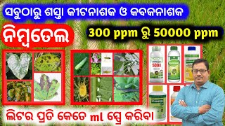 Neem oil ସବୁଠାରୁ ଶସ୍ତା କୀଟନାଶକ ଓ କବକ ନାଶକ ନିମ୍ବତେଲ How to use Neem oil [upl. by Hook]