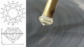 How To Cut a Round Brilliant Gemstone Using a Faceting Diagram For Beginners [upl. by Flannery]