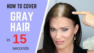 HOW TO Cover GRAY HAIR  IN SECONDS without coloring your hair [upl. by Bove]