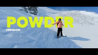 Raw moments in the swiss alps Laax snowboarding on powder snow [upl. by Bashee919]