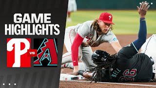 Phillies vs Dbacks Game Highlights 8924  MLB Highlights [upl. by Ahael]