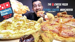 Dominos 4 Cheese Pizza vs My Fav Double Cheese Margherita Cheese Burst MUKBANG  Akshanshu Aswal [upl. by Orabel]