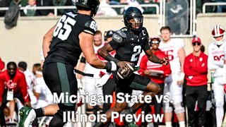 Michigan State Football vs Illinois Football Preview  Week 12 College Football Preview [upl. by Aronoh436]