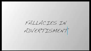 Fallacies in advertisement [upl. by Armalda288]