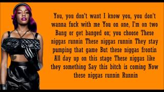 Azealia Banks Runnin Lyrics [upl. by Lyrpa494]