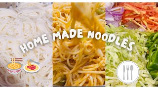 Easy home made noodles🍜  Quick recipe 🎀 [upl. by Teeter]