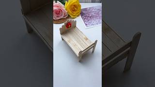 DIY Doll Bed For Your miniature decor youtubeshortsdiy [upl. by Duff456]