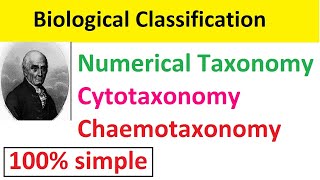 Numerical Taxonomy  Cytotaxonomy and Chaemotaxonomy  Different type of taxonomy [upl. by Tdnerb]