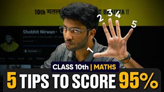 5 Tips to Score 95 in Maths Class 10th🔥 Maths Strategy Class 10 2023 [upl. by Arianie]