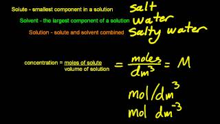 S145 Distinguish between solute solvent solution and concentration SL IB Chemistry [upl. by Frankel316]