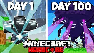 I Survived 100 DAYS as a WITHER STORM in HARDCORE Minecraft [upl. by Ayikan989]