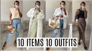 10 ITEMS 10 OUTFITS  ZARA HampM [upl. by Nimesh]