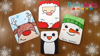 DIBUJA TUS TARJETAS  TARJETAS SUPER FÁCILES DE NAVIDAD  DIY  Easy Christmas Cards [upl. by Bocoj]