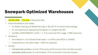 SnowparkOptimized Warehouses [upl. by Cianca]