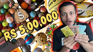 BALL COLLECTION HUA Rs 5 LAKH KA  PART 4 😱🤑 ball collection unboxing cricket [upl. by Ahsoyem459]