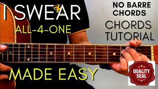 All 4 One  I SWEAR Chords Guitar Tutorial for Acoustic Cover [upl. by Latsirk]