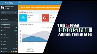 Top 5 Free Bootstrap Admin Templates  Download FREE Dashboard Template  LIVE DEMO [upl. by Aicina]