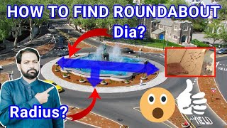 how to find radius diameter circle or roundabout with perimeter محیط very easy method [upl. by Llerdnam]