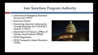 Update on the Iran Sanctions Program June 2018 [upl. by Culhert]