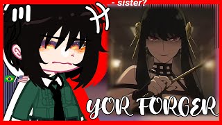 •Yuri Briar react to Yor Forger SPY x Family• Gacha club 🇧🇷🇺🇸 [upl. by Garris525]