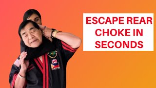 How To Escape A Standing Rear Choke In Seconds [upl. by Kin]