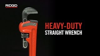 How To Use The RIDGID® HeavyDuty Straight Wrench [upl. by Aliekat997]