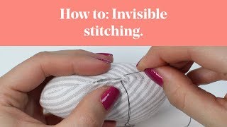 How To Invisible Stitching Slip Stitch  Ladder Stitch [upl. by Yhpos]