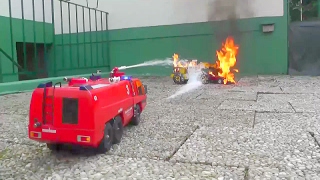 HEAVY RC FIRE RC Panther 6x6 RC MACHINES FOR KIDS RC FIRE TRUCKS RC LIVE ACTION [upl. by Aynat]