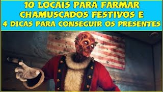 FALLOUT 76 10 Locais de Chamuscados Festivos 4 dicas extras para farmar presentes festivos [upl. by Idalina]