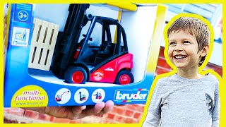 Bruder Toy Forklift Surprise and Shoutout Show [upl. by Yoshiko875]