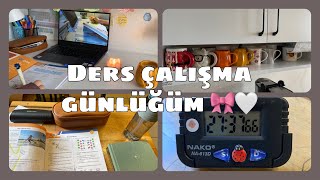 Ders çalışma günlüğüm🤍🎀Karışık vlog☕️🏡 [upl. by Nomis479]