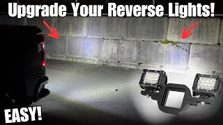 BRIGHT Backup Lighting with Nilight Pod Lights How To Install  Wire Reverse Lights 2023 Chevy\GMC [upl. by Peednas]