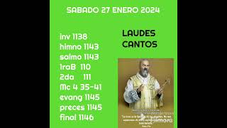 LAUDES con cantos para el sábado 27 enero 2024 [upl. by Benita]