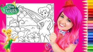 Coloring Tinkerbell Disney Fairies Coloring Book Page Prismacolor Colored Pencils  KiMMi THE CLOWN [upl. by Werda]