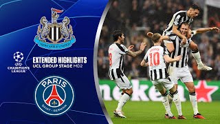 Newcastle United vs Paris SaintGermain Extended Highlights  UCL Group Stage MD 2  CBS Sports [upl. by Hiltner578]