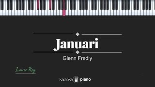 Januari LOWER KEY Glenn Fredly KARAOKE PIANO [upl. by Akila]