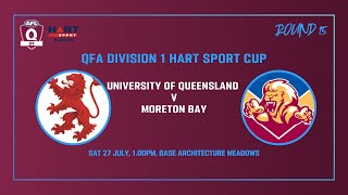 Uni vs Moreton Bay Mens Div 1 AFL Rd 15 27th July [upl. by Skutchan]