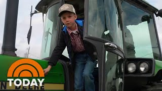 Meet the 8yearold farmer going viral on TikTok for love of tractors [upl. by Modesty]