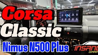 Corsa Classic Central Multimídia Nimus N500 Plus CarplayAndroid Auto Bluetooth IPS DSP GPS [upl. by Vickey]