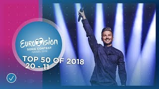 TOP 50 Most watched in 2018 20 TO 11  Eurovision Song Contest [upl. by Eisnil]