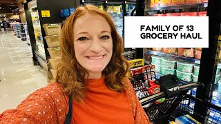 FAMILY OF 13 GROCERY HAUL THANKSGIVING PREP HAUL [upl. by Datnow]