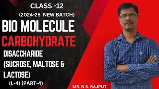 Biomolecule L4Carbohydratepart4disaccharide sucrose maltose amplactose [upl. by Eillam]