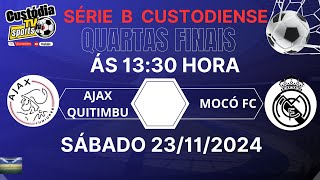 CAMPEONATO CUSTODIENSE QUARTAS DE FINAIS AJAX JUNIORES X MÓCO FC [upl. by Bendicta]