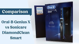 OralB Genius X vs Sonicare DiamondClean Smart Electric Toothbrush UK [upl. by Wendalyn797]