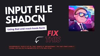 Use file input using Shadcn and React hook form in Nextjs [upl. by Adlig]