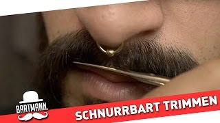 Schnurrbart trimmen schneiden und stylen  How To by BARTMANN [upl. by Adnarahs]